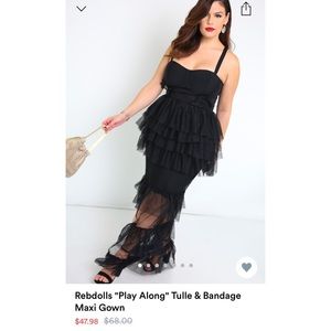 NWT. Black REBDOLLS Dress 1X